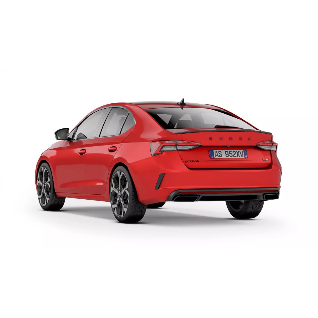 Skoda Octavia RS 2025 3D Model – Detailed Low Poly, Medium Poly, High Poly Formats - View 7