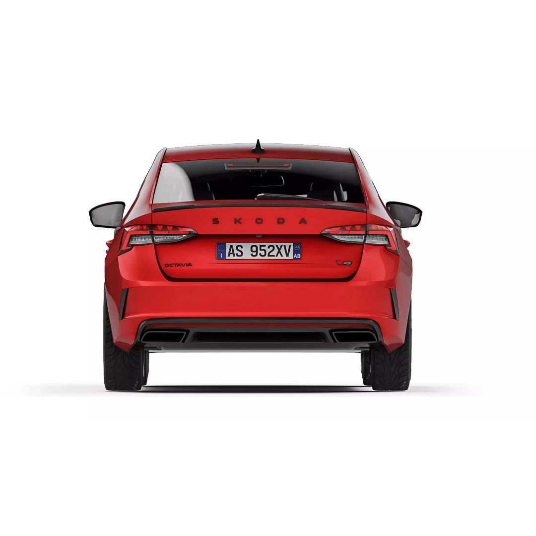 Skoda Octavia RS 2025 3D Model – Detailed Low Poly, Medium Poly, High Poly Formats - View 8