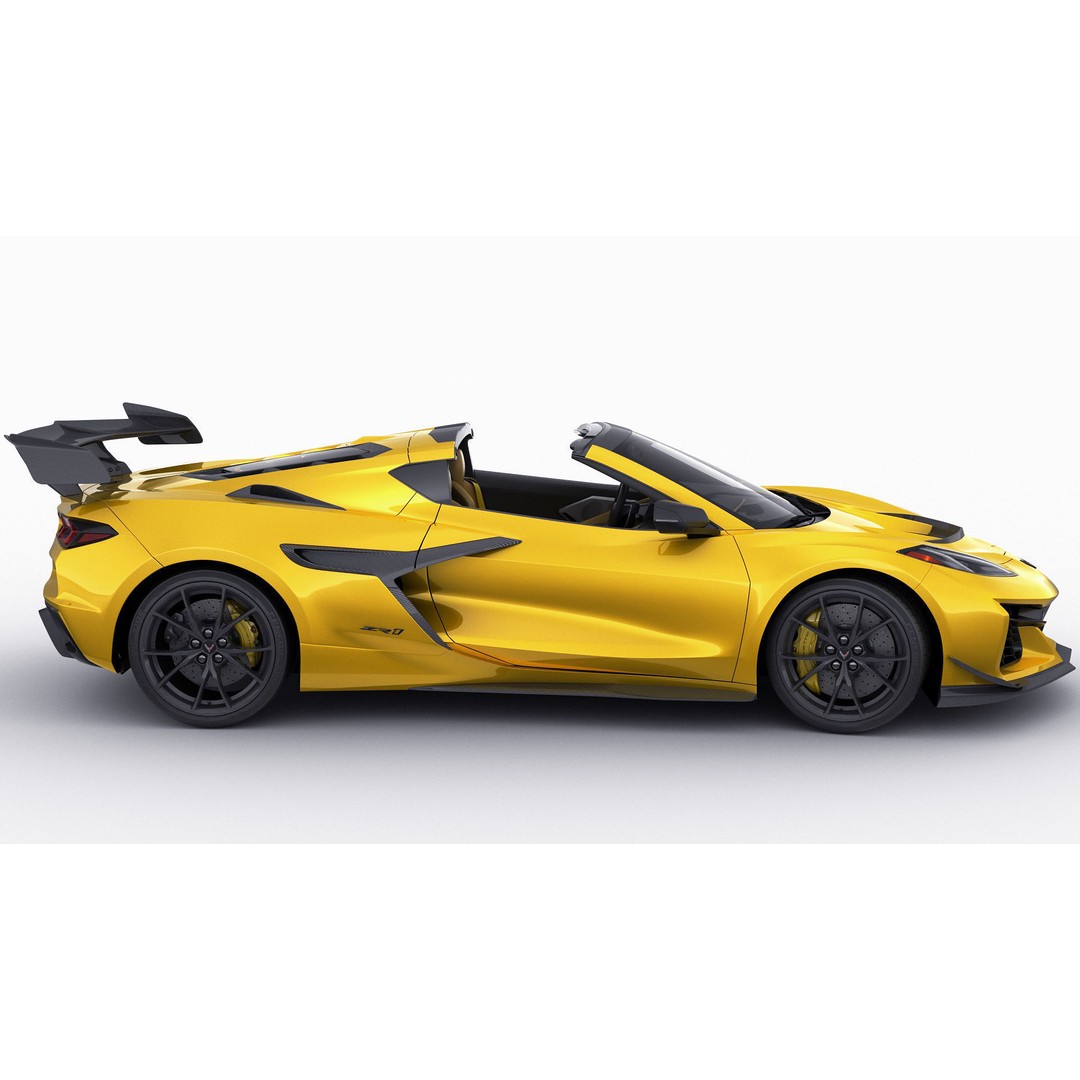 Corvette ZR1 Coupe C8 2025 3D Model – High Poly Sports Car, FBX, Blender - View 10