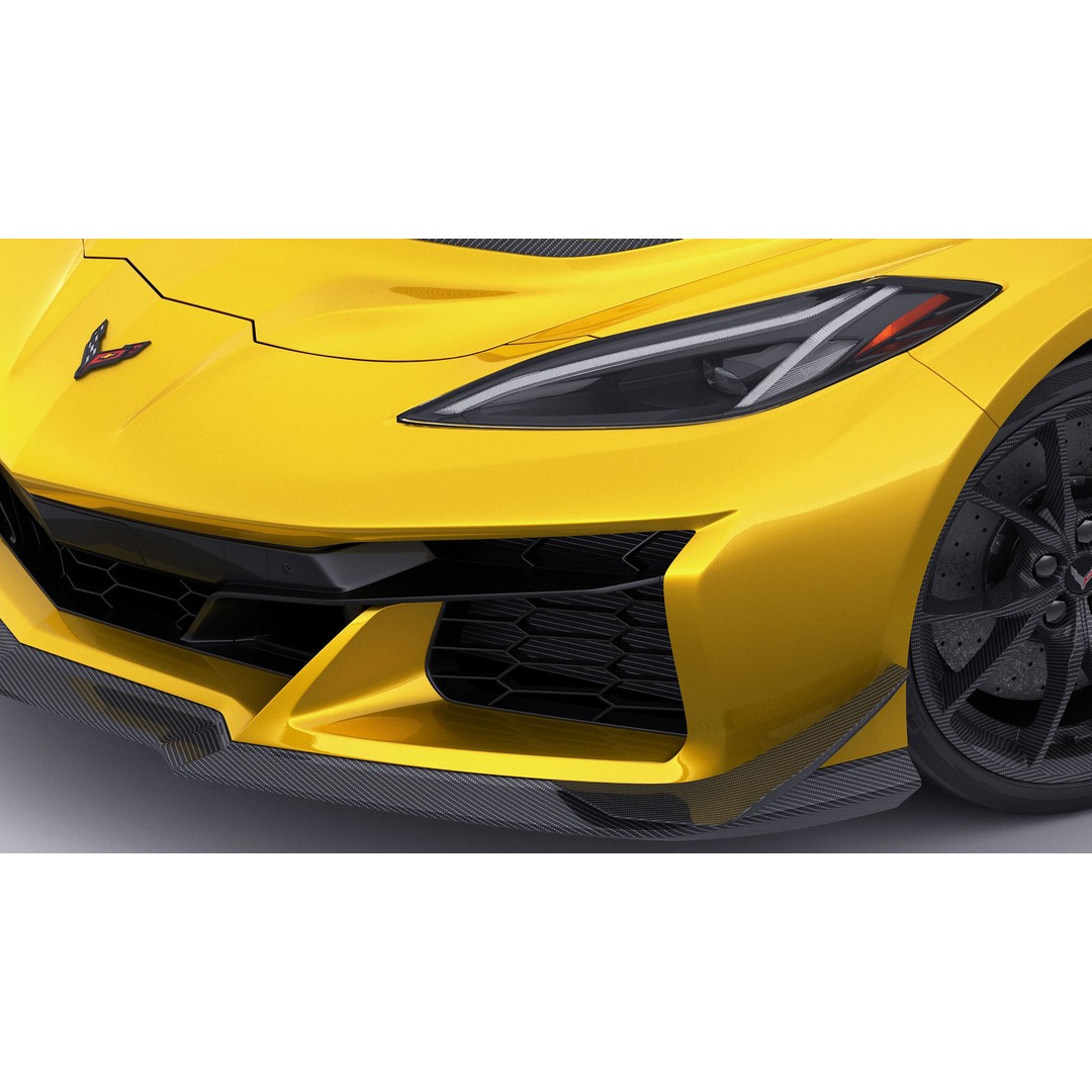 Corvette ZR1 Coupe C8 2025 3D Model – High Poly Sports Car, FBX, Blender - View 11