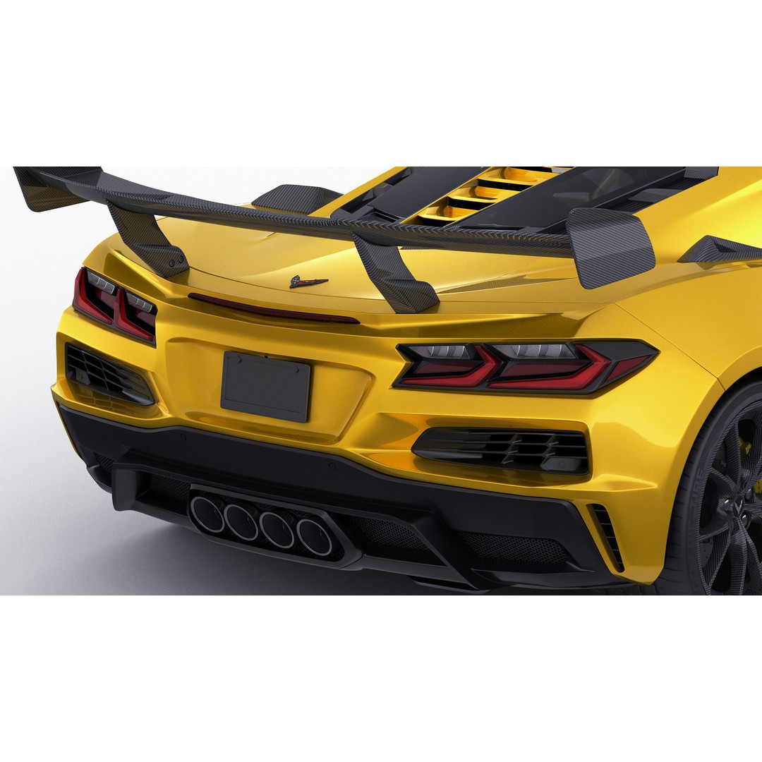 Corvette ZR1 Coupe C8 2025 3D Model – High Poly Sports Car, FBX, Blender - View 13