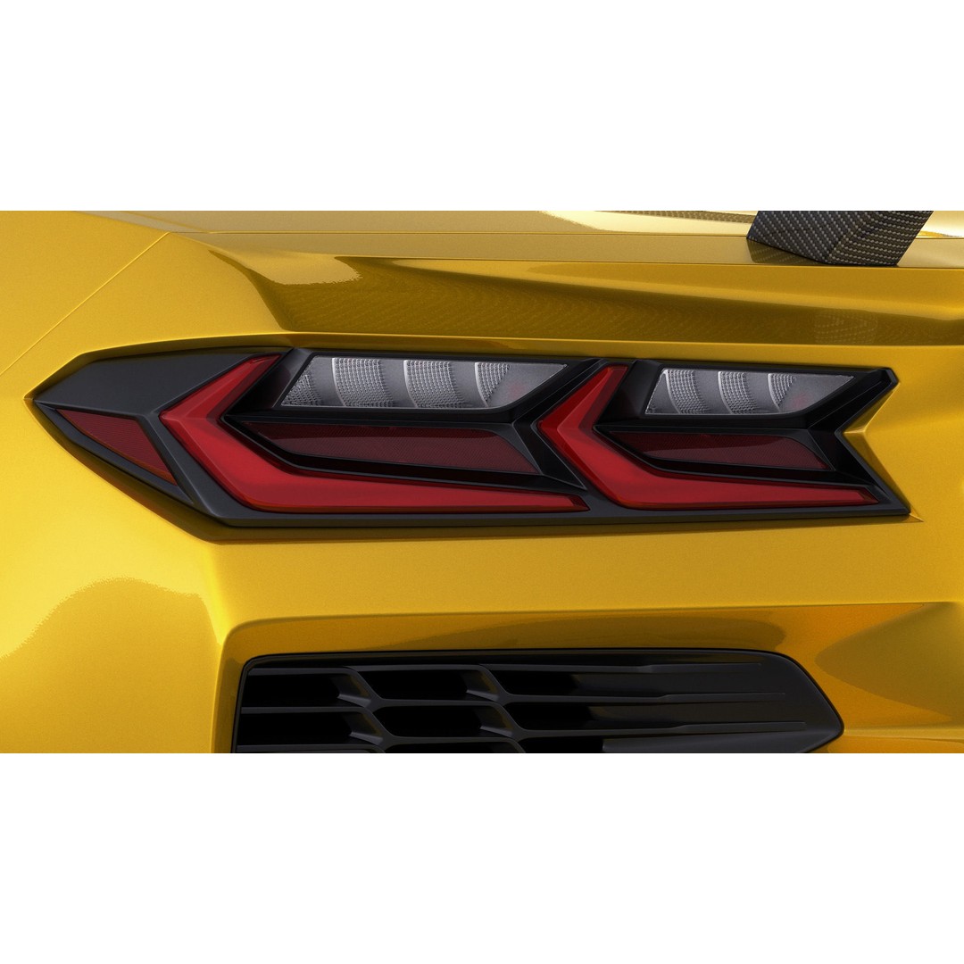 Corvette ZR1 Coupe C8 2025 3D Model – High Poly Sports Car, FBX, Blender - View 14