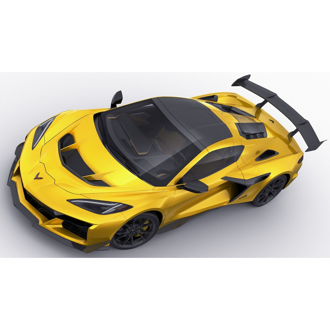 Corvette ZR1 Coupe C8 2025 3D Model – High Poly Sports Car, FBX, Blender - View 15