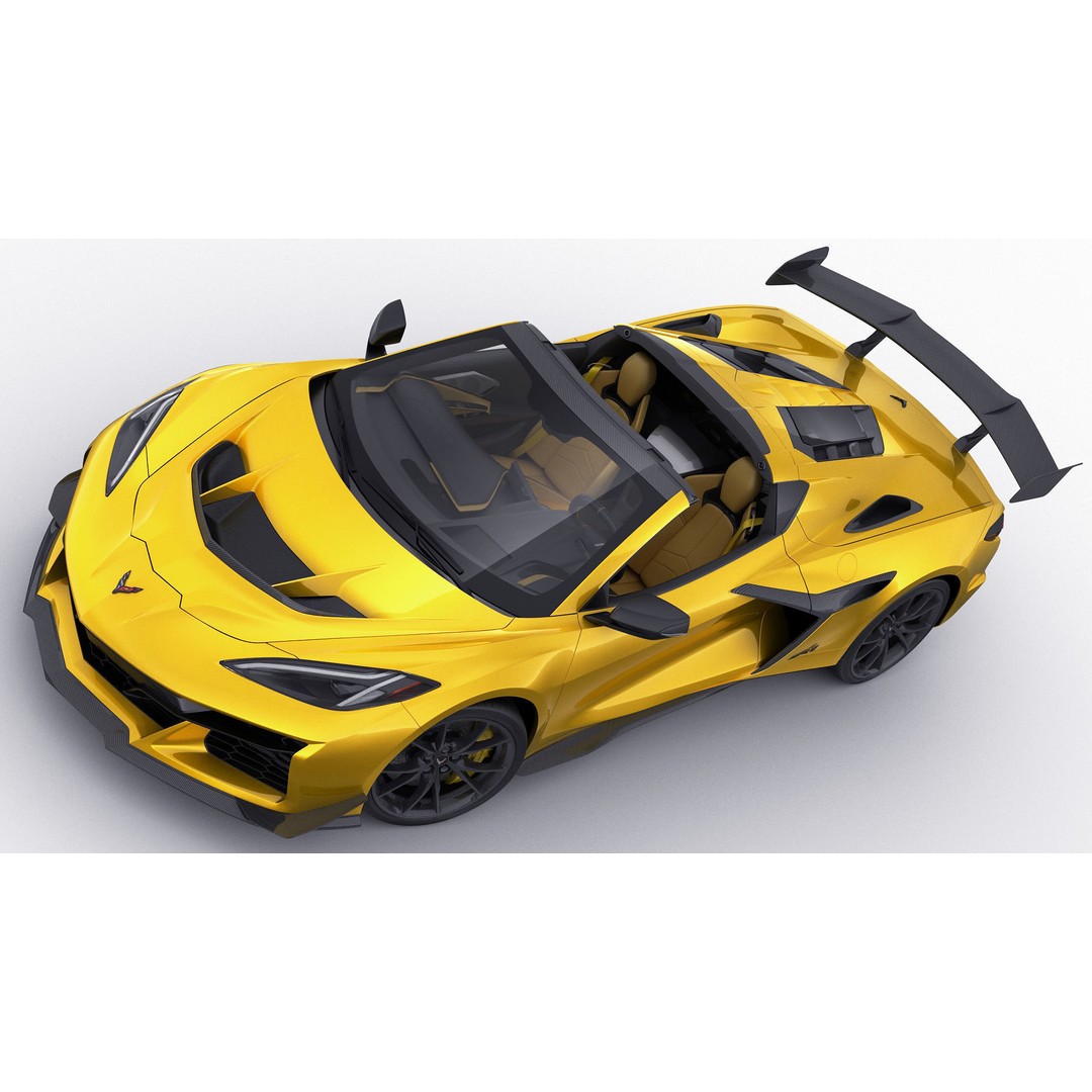Corvette ZR1 Coupe C8 2025 3D Model – High Poly Sports Car, FBX, Blender - View 16