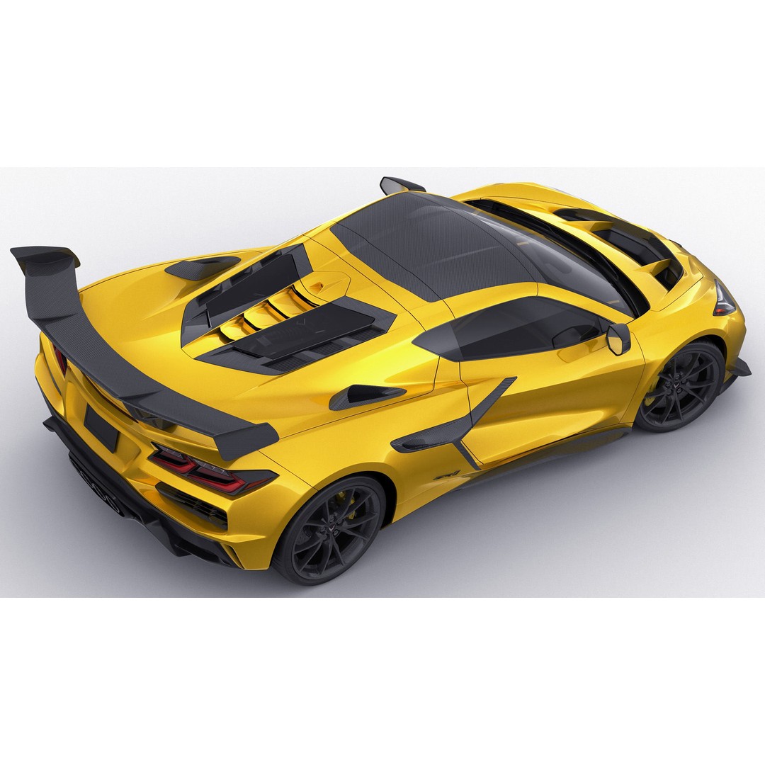 Corvette ZR1 Coupe C8 2025 3D Model – High Poly Sports Car, FBX, Blender - View 17