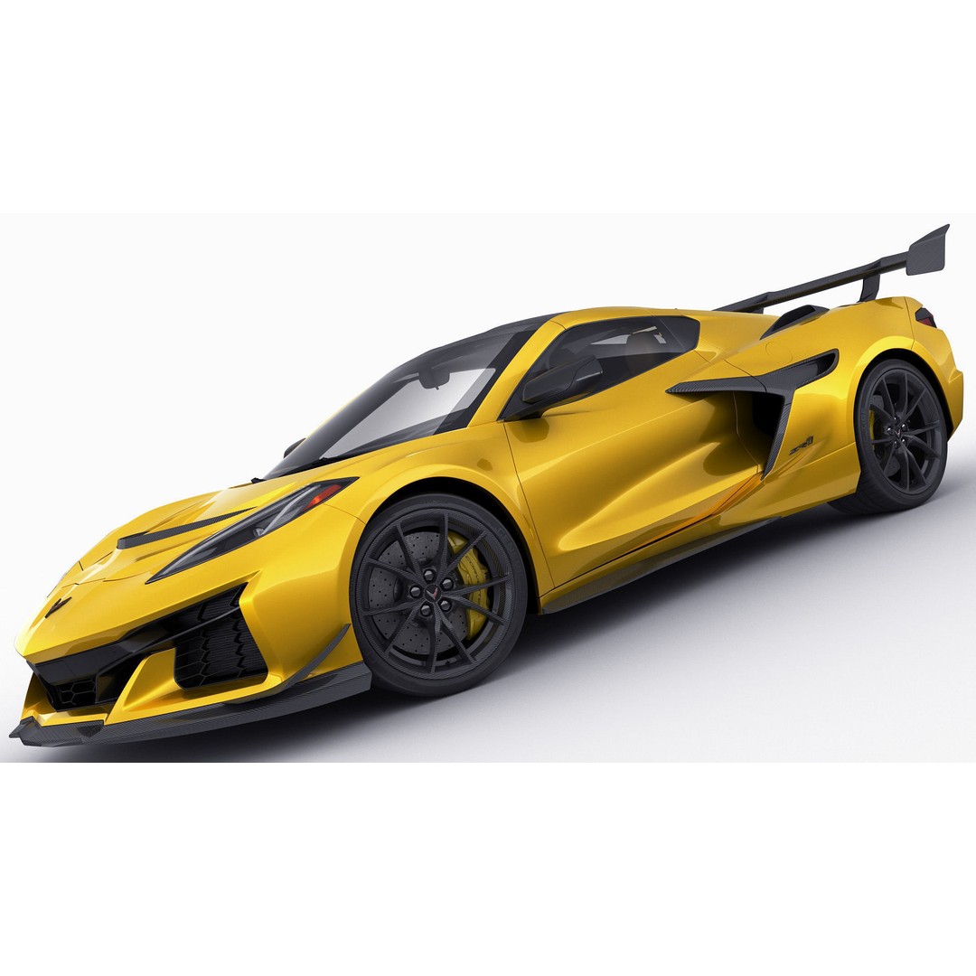 Corvette ZR1 Coupe C8 2025 3D Model – High Poly Sports Car, FBX, Blender - View 19