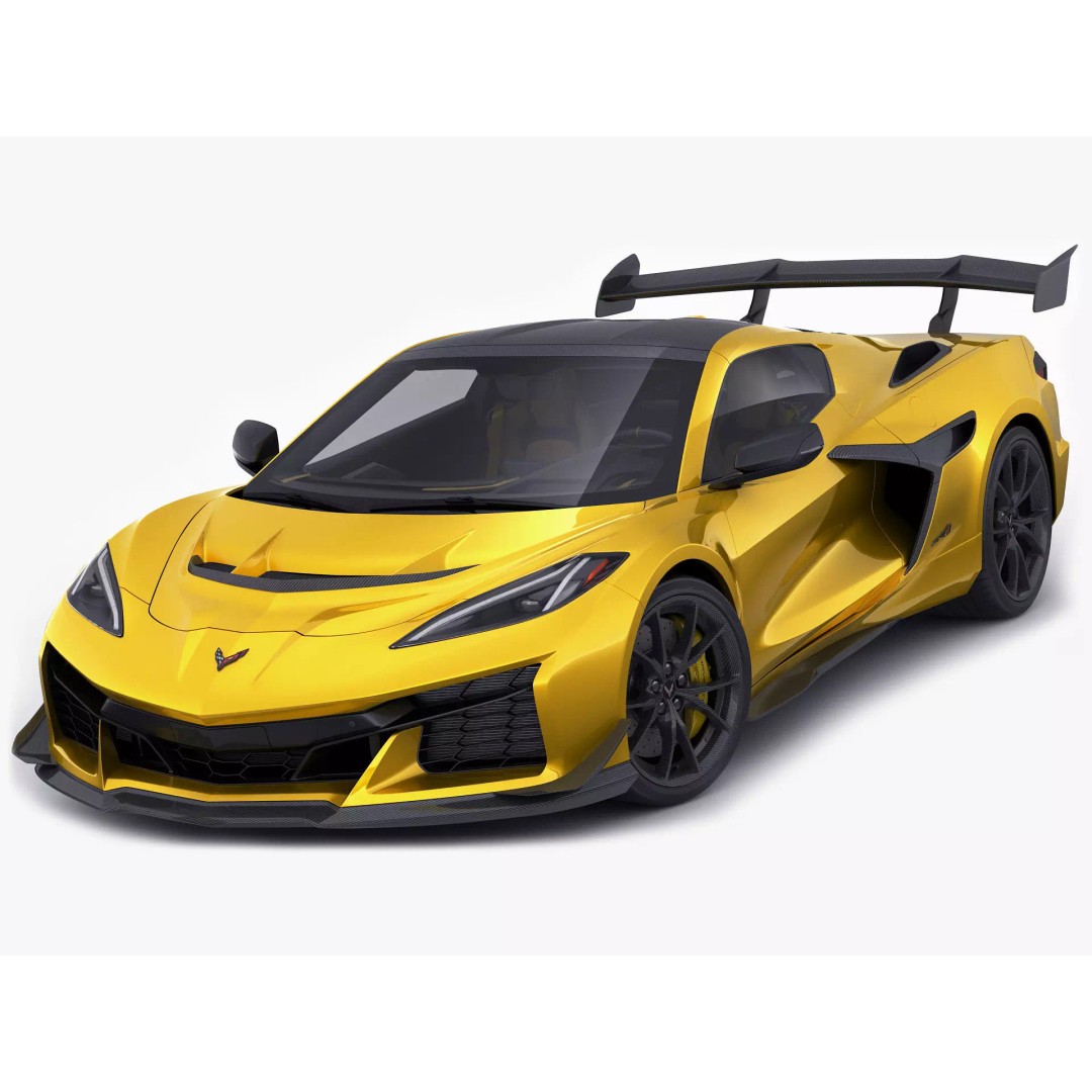 Corvette ZR1 Coupe C8 2025 3D Model – High Poly Sports Car, FBX, Blender - View 2