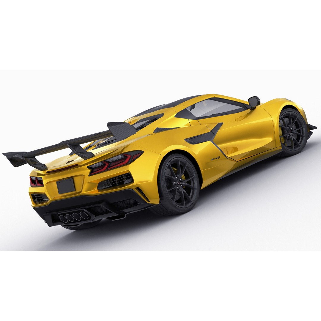 Corvette ZR1 Coupe C8 2025 3D Model – High Poly Sports Car, FBX, Blender - View 20