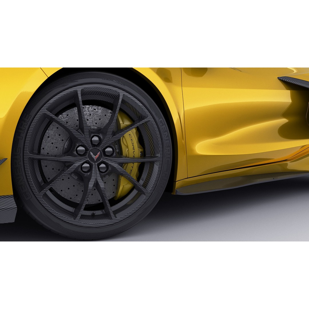 Corvette ZR1 Coupe C8 2025 3D Model – High Poly Sports Car, FBX, Blender - View 21