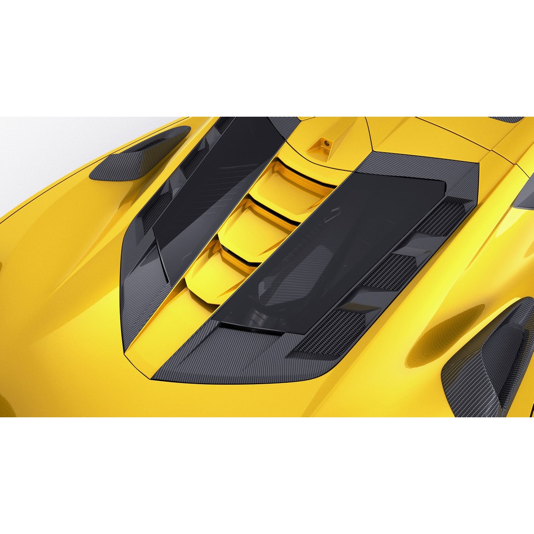 Corvette ZR1 Coupe C8 2025 3D Model – High Poly Sports Car, FBX, Blender - View 23
