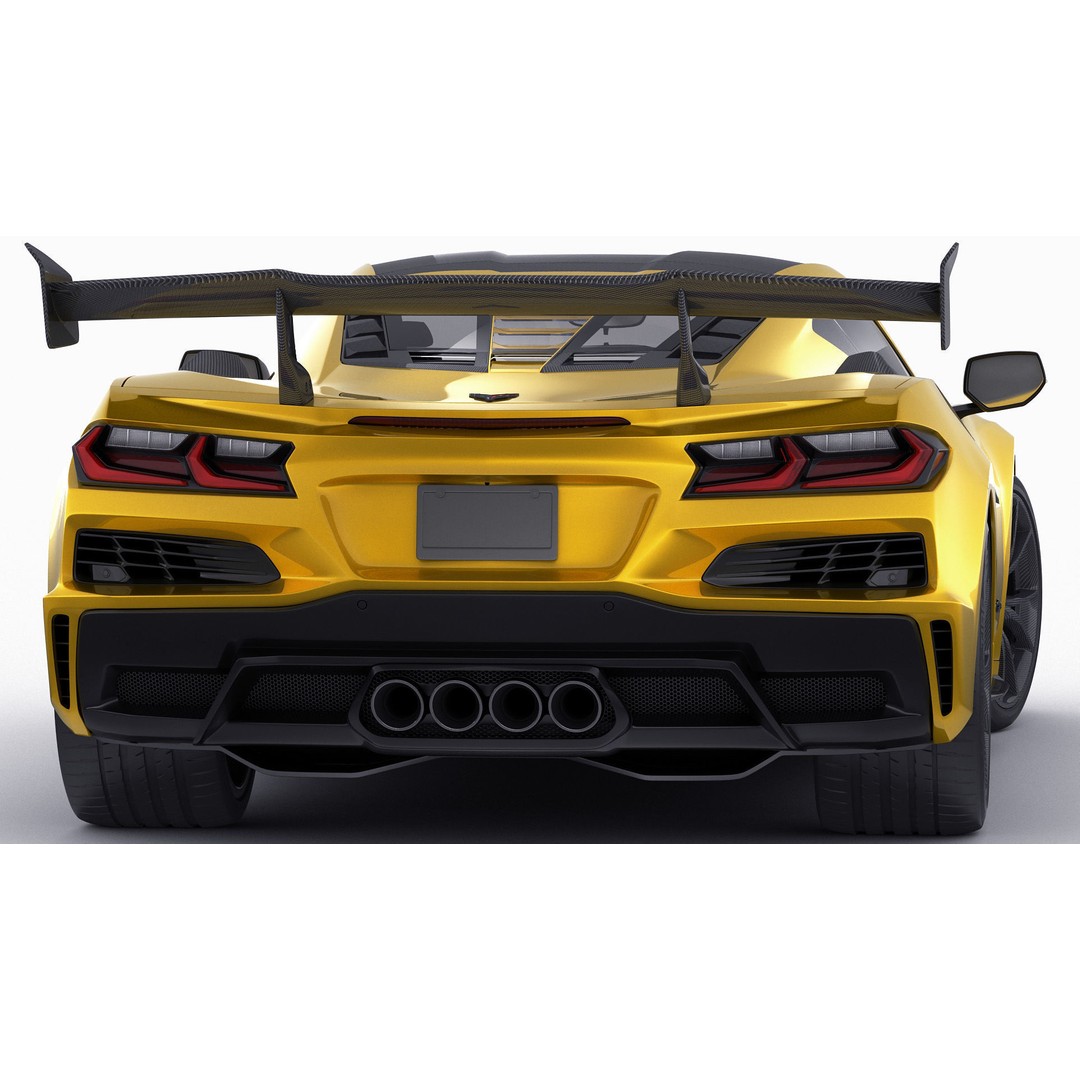 Corvette ZR1 Coupe C8 2025 3D Model – High Poly Sports Car, FBX, Blender - View 24