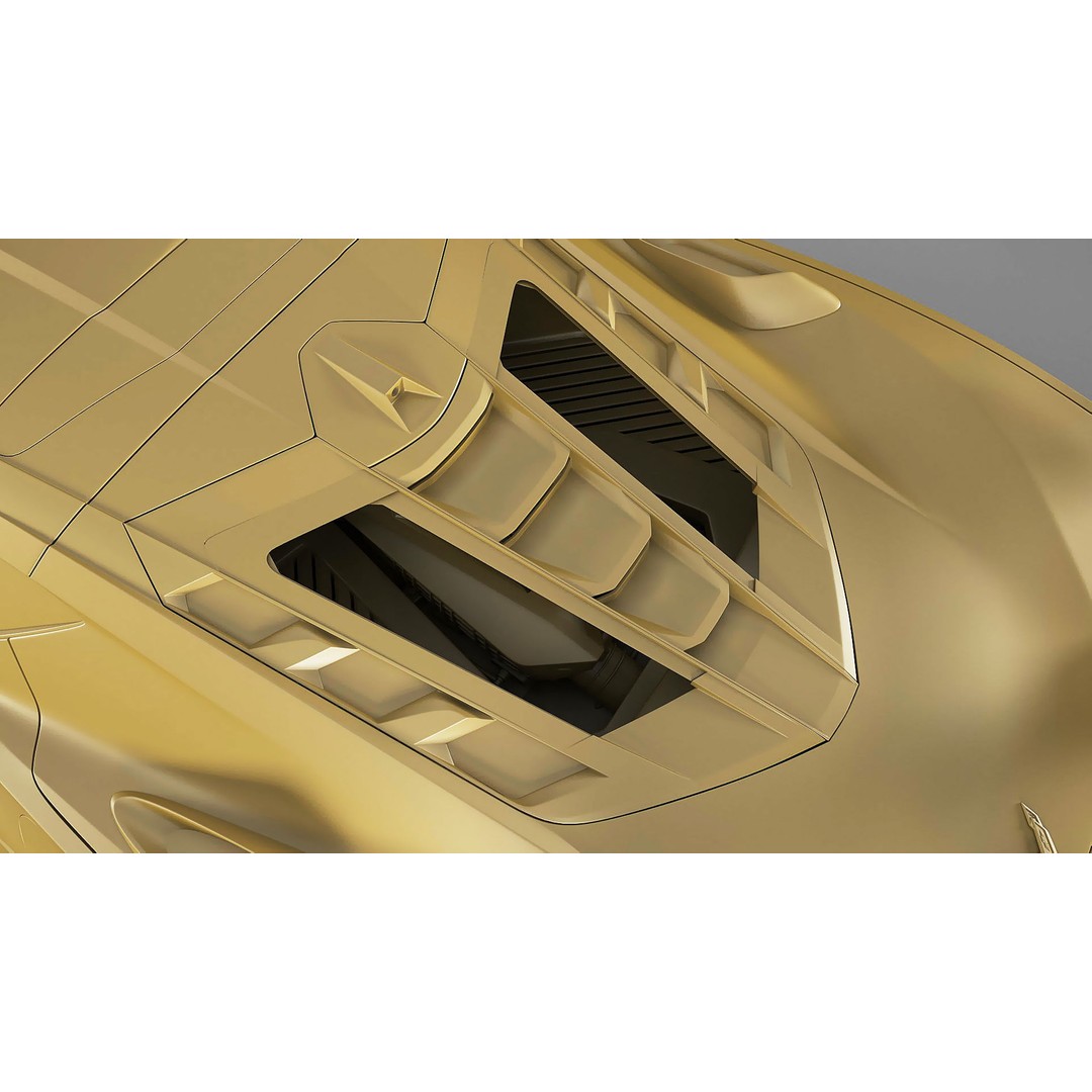 Corvette ZR1 Coupe C8 2025 3D Model – High Poly Sports Car, FBX, Blender - View 34