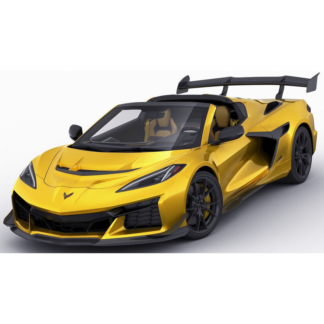 Corvette ZR1 Coupe C8 2025 3D Model – High Poly Sports Car, FBX, Blender - View 4