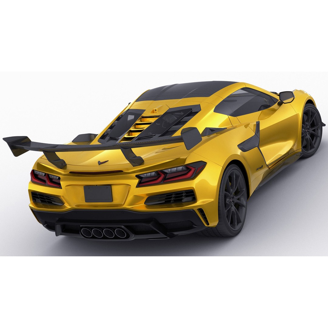 Corvette ZR1 Coupe C8 2025 3D Model – High Poly Sports Car, FBX, Blender - View 5