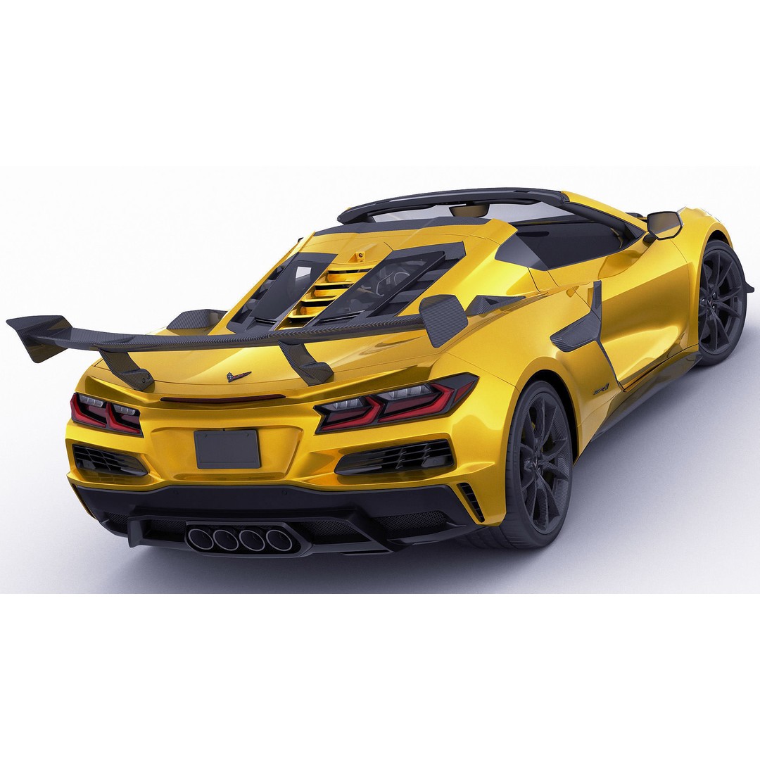 Corvette ZR1 Coupe C8 2025 3D Model – High Poly Sports Car, FBX, Blender - View 6