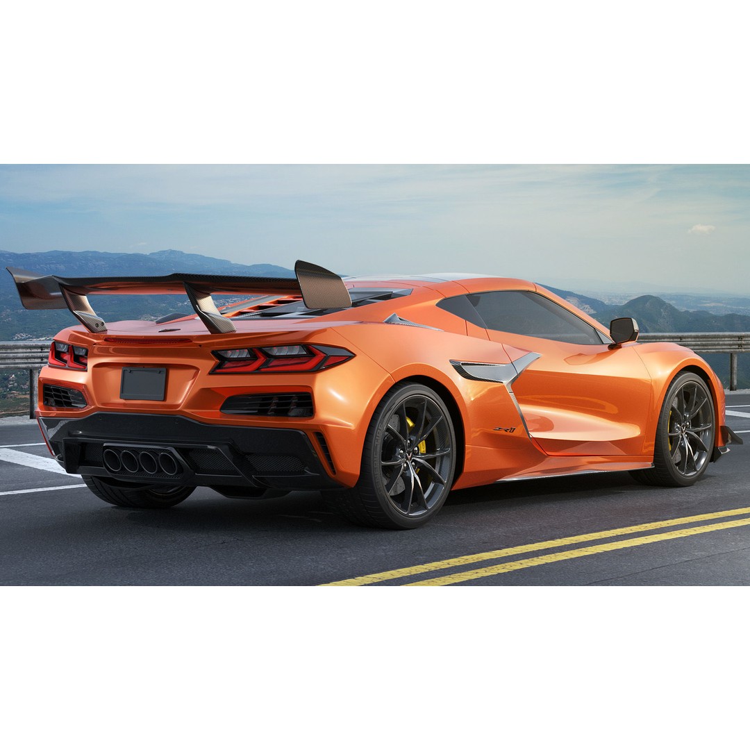 Corvette ZR1 Coupe C8 2025 3D Model – High Poly Sports Car, FBX, Blender - View 8