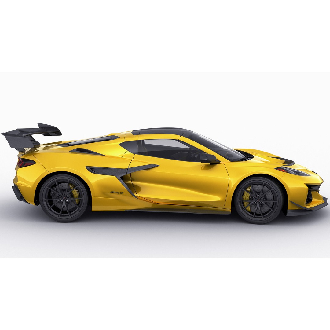 Corvette ZR1 Coupe C8 2025 3D Model – High Poly Sports Car, FBX, Blender - View 9