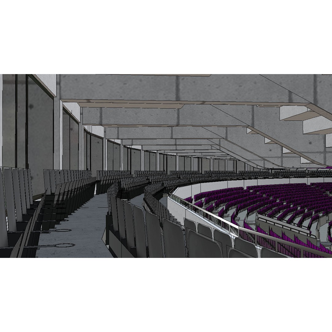 Southland Stadium 3D Model – 1920s Style Rugby Arena, FBX - View 14