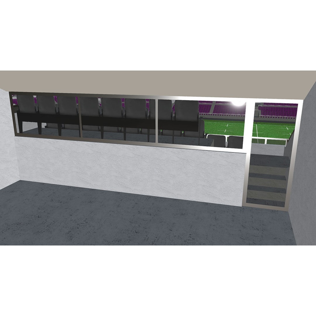 Southland Stadium 3D Model – 1920s Style Rugby Arena, FBX - View 16