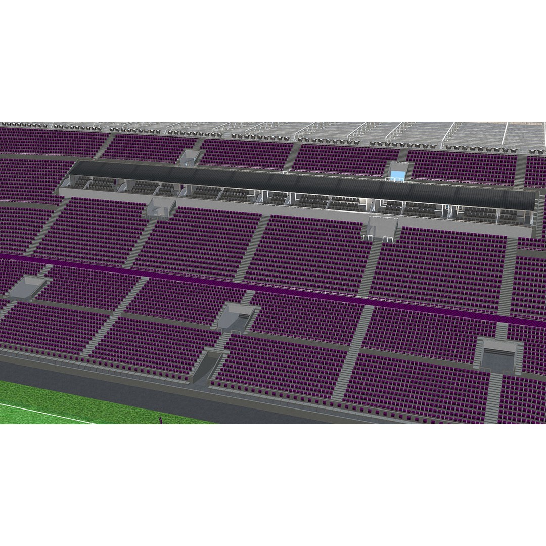 Southland Stadium 3D Model – 1920s Style Rugby Arena, FBX - View 7