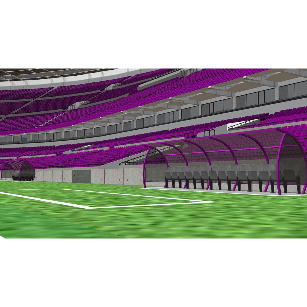 Southland Stadium 3D Model – 1920s Style Rugby Arena, FBX - View 8