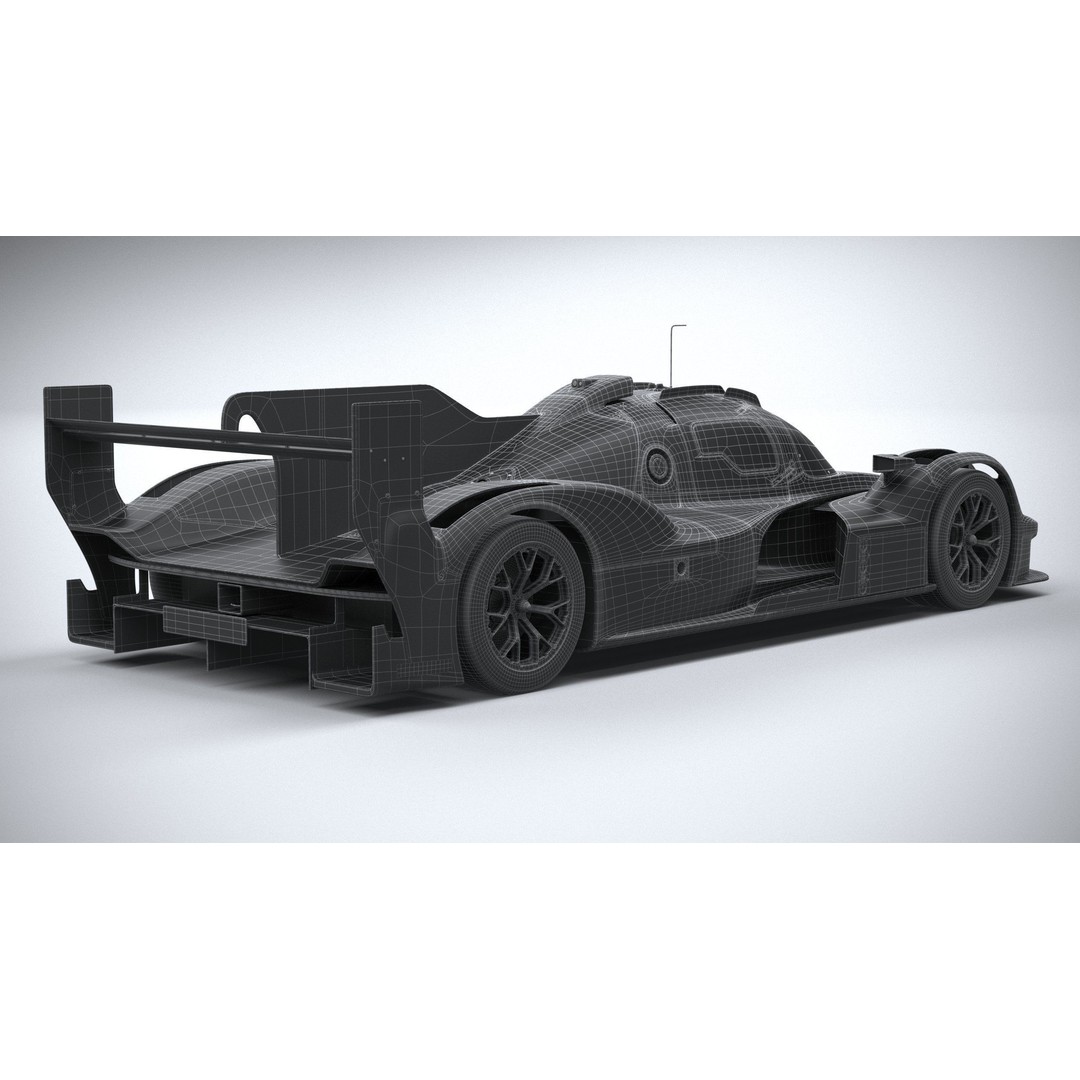 Porsche 963 LMDh Racecar 3D Model – High Poly Game Asset, FBX, OBJ