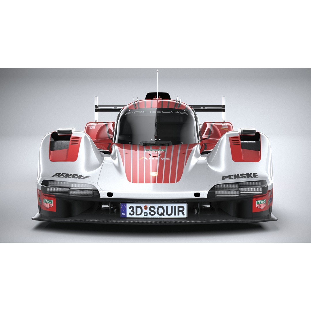 Porsche 963 LMDh Racecar 3D Model – High Poly Game Asset, FBX, OBJ - View 16
