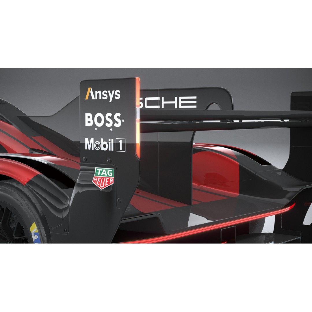 Porsche 963 LMDh Racecar 3D Model – High Poly Game Asset, FBX, OBJ - View 18
