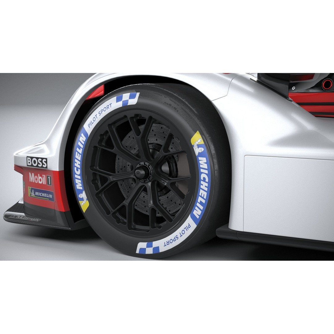 Porsche 963 LMDh Racecar 3D Model – High Poly Game Asset, FBX, OBJ - View 19