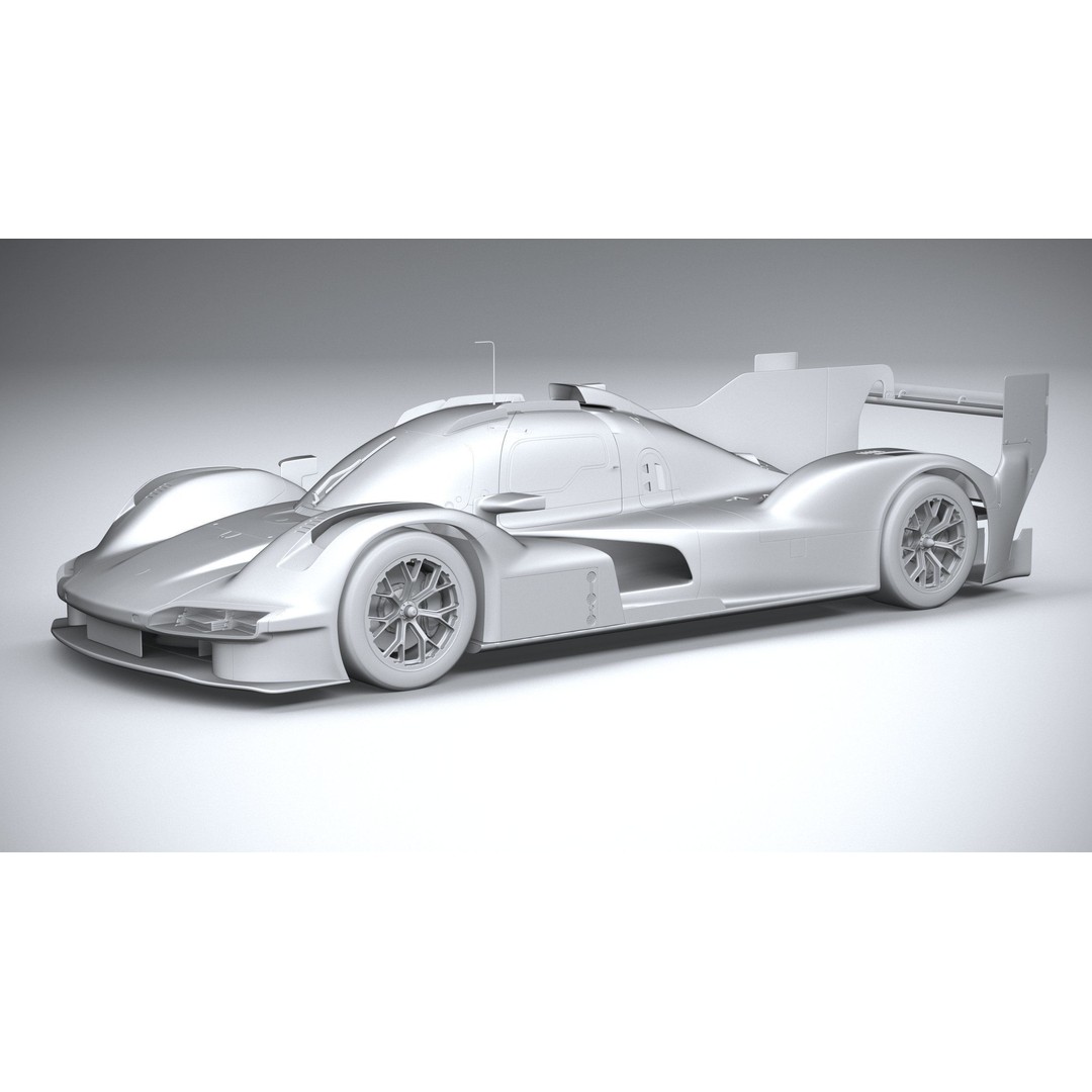 Porsche 963 LMDh Racecar 3D Model – High Poly Game Asset, FBX, OBJ - View 21