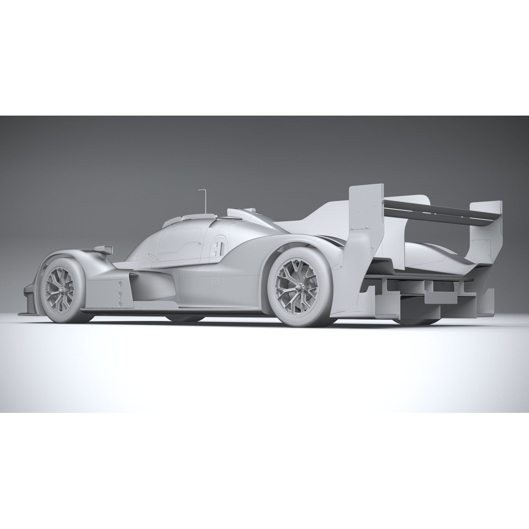 Porsche 963 LMDh Racecar 3D Model – High Poly Game Asset, FBX, OBJ - View 23