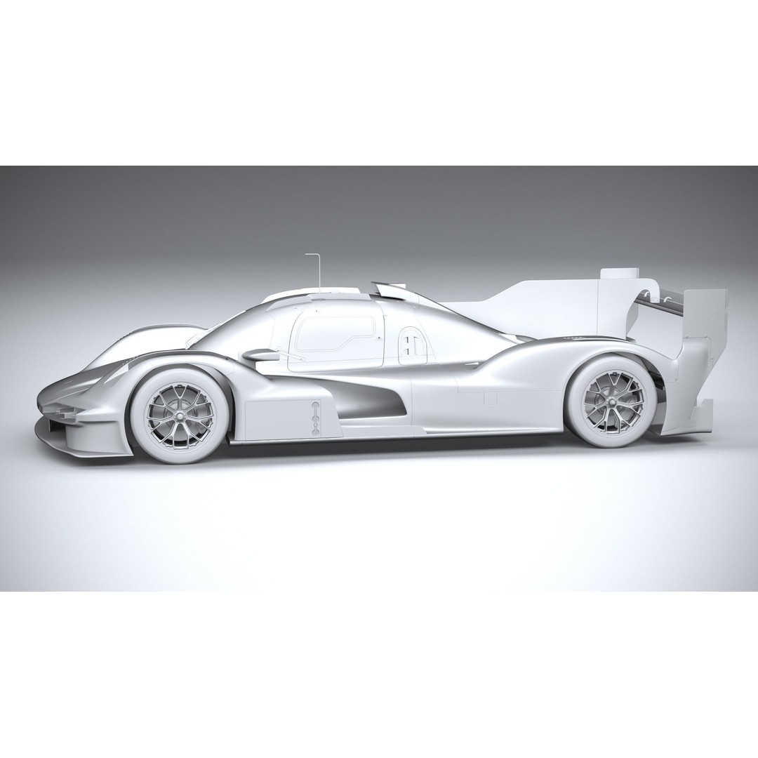 Porsche 963 LMDh Racecar 3D Model – High Poly Game Asset, FBX, OBJ - View 24