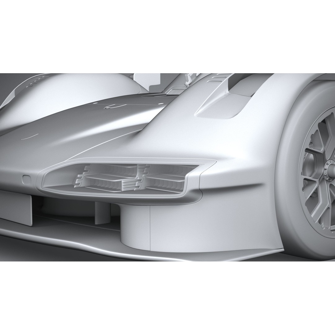 Porsche 963 LMDh Racecar 3D Model – High Poly Game Asset, FBX, OBJ - View 25