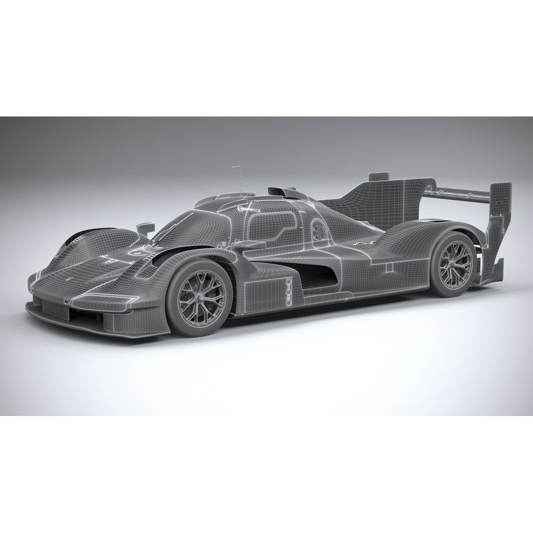 Porsche 963 LMDh Racecar 3D Model – High Poly Game Asset, FBX, OBJ - View 28