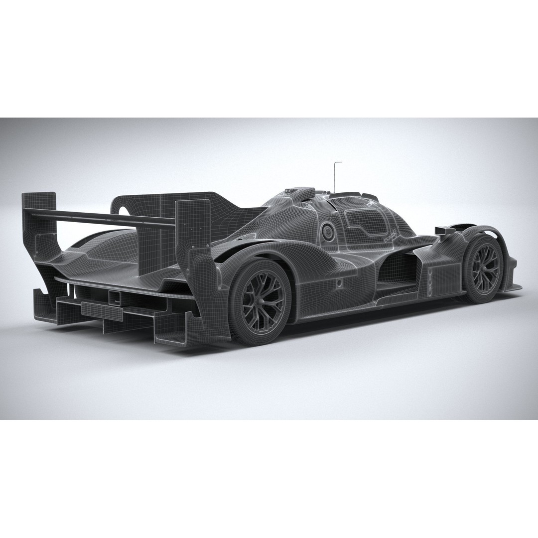 Porsche 963 LMDh Racecar 3D Model – High Poly Game Asset, FBX, OBJ - View 29