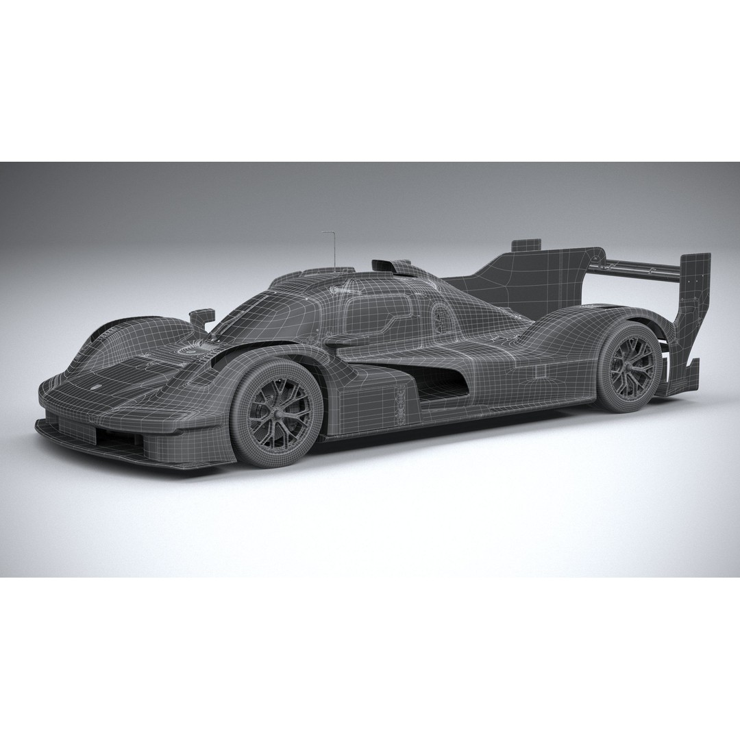 Porsche 963 LMDh Racecar 3D Model – High Poly Game Asset, FBX, OBJ - View 30