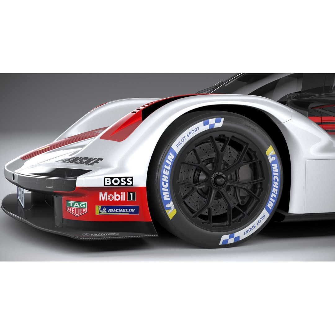 Porsche 963 LMDh Racecar 3D Model – High Poly Game Asset, FBX, OBJ - View 6