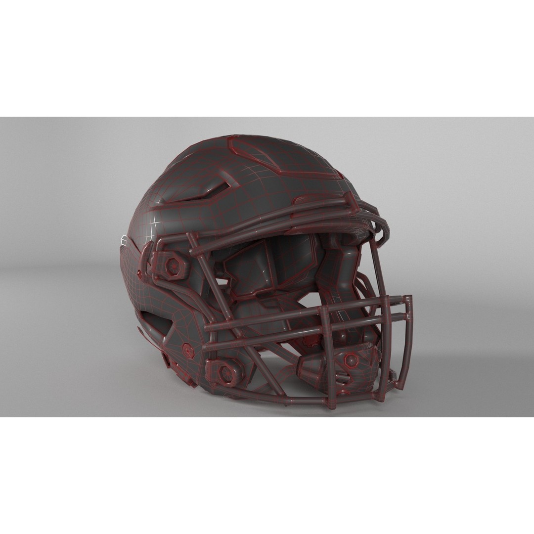 Baltimore Jaguars Helmet 3D Model – PBR Game Asset, FBX, OBJ - View 8