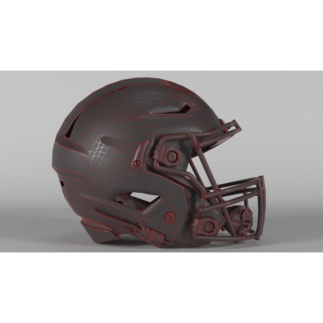 Baltimore Jaguars Helmet 3D Model – PBR Game Asset, FBX, OBJ - View 9