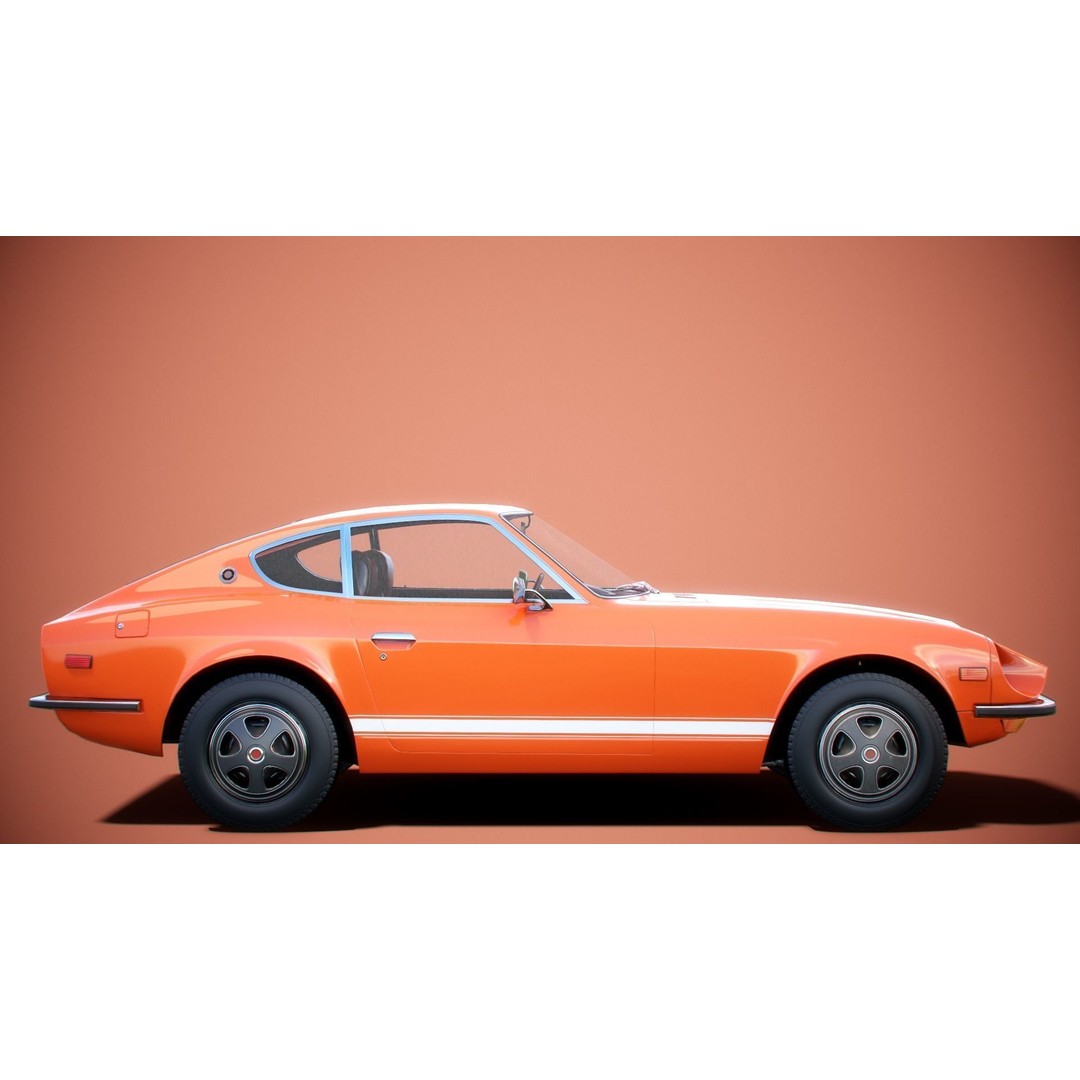 Classic Coupe Car 3D Model – Low Poly PBR Asset in 9 Color Variants - View 10