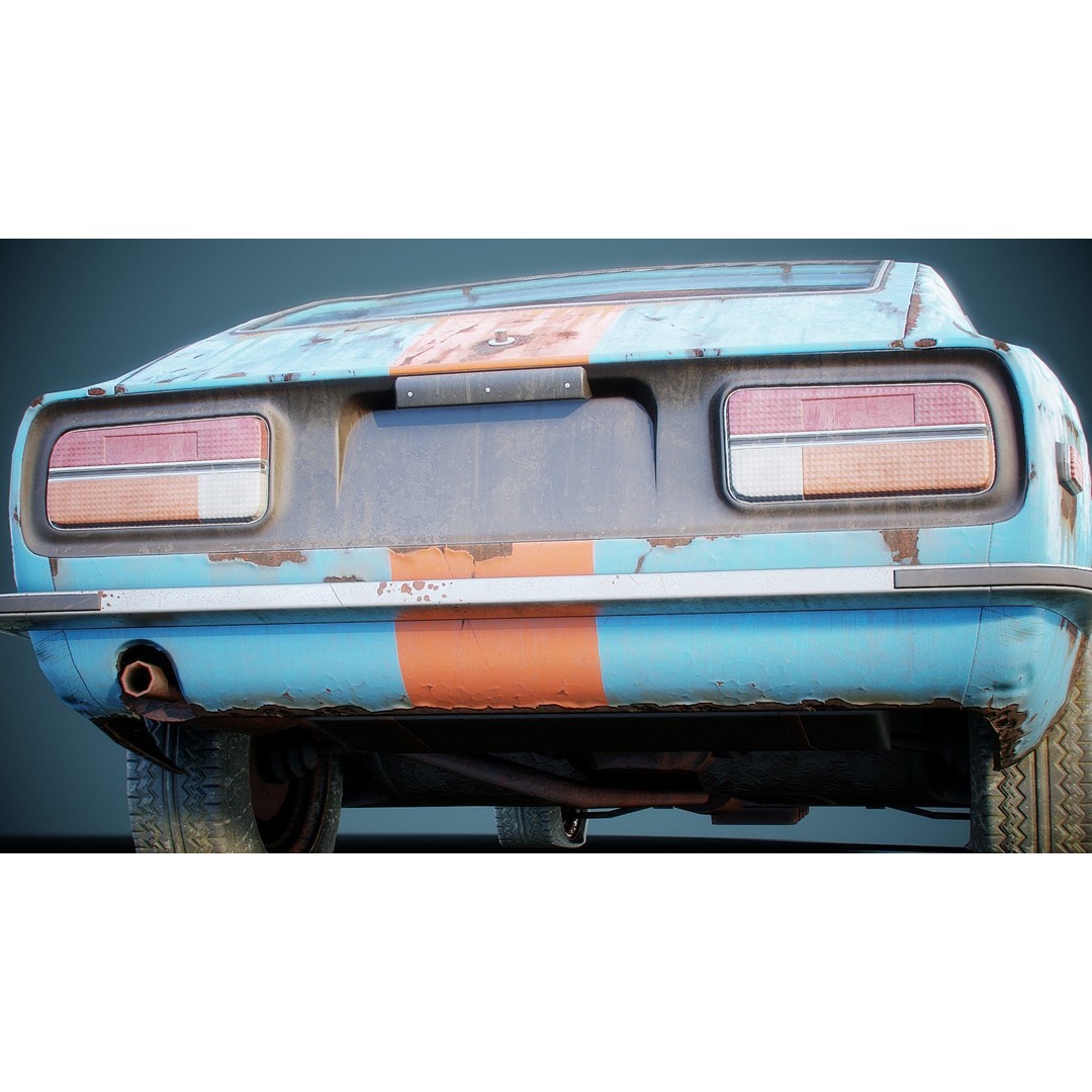 Classic Coupe Car 3D Model – Low Poly PBR Asset in 9 Color Variants - View 12