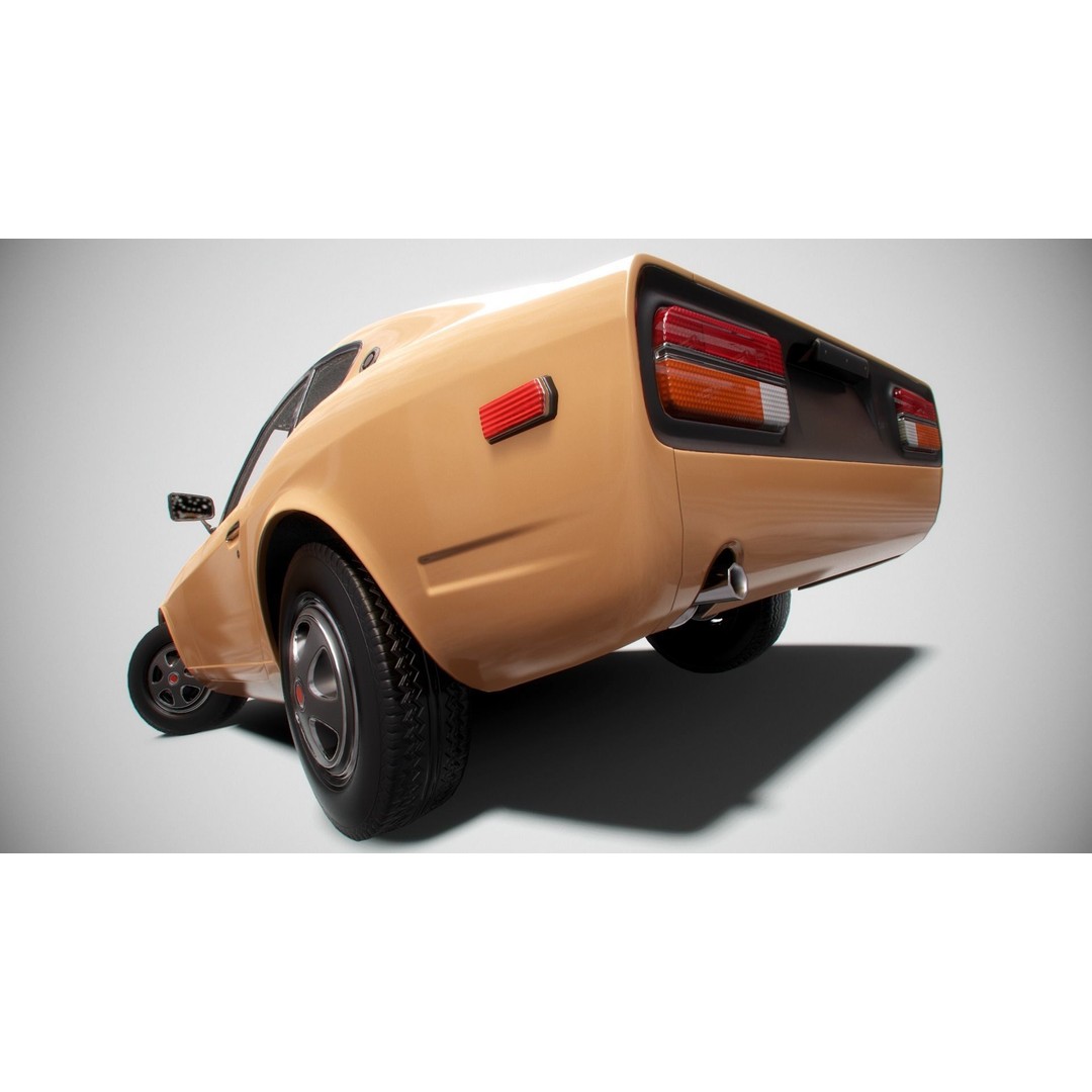Classic Coupe Car 3D Model – Low Poly PBR Asset in 9 Color Variants - View 19