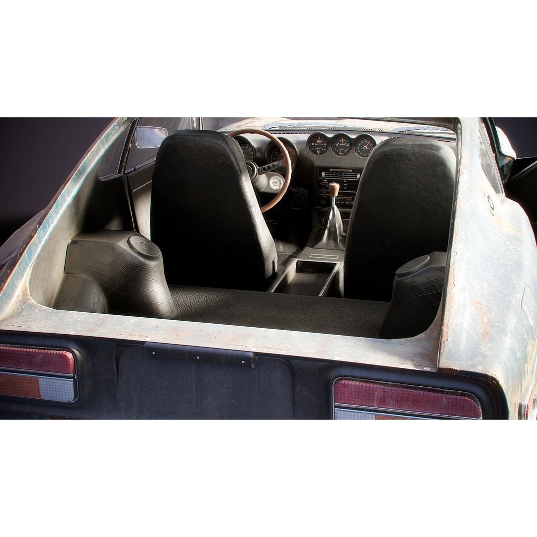 Classic Coupe Car 3D Model – Low Poly PBR Asset in 9 Color Variants - View 20