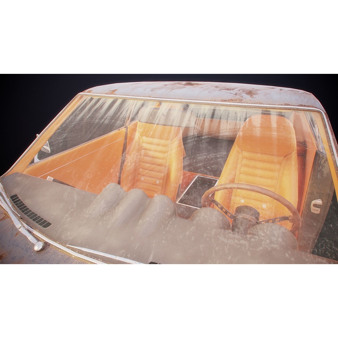 Classic Coupe Car 3D Model – Low Poly PBR Asset in 9 Color Variants - View 23