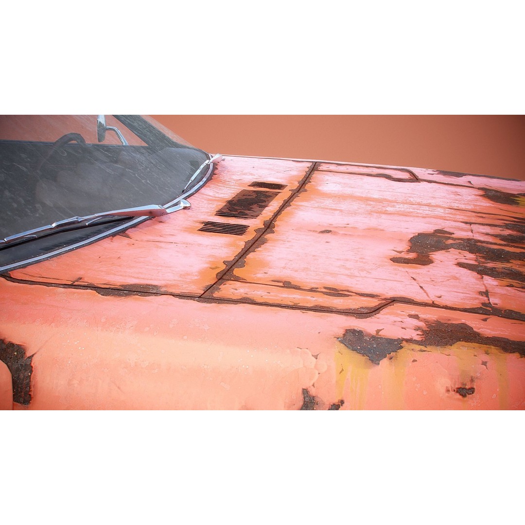 Classic Coupe Car 3D Model – Low Poly PBR Asset in 9 Color Variants - View 25