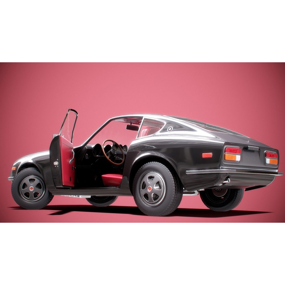 Classic Coupe Car 3D Model – Low Poly PBR Asset in 9 Color Variants - View 26