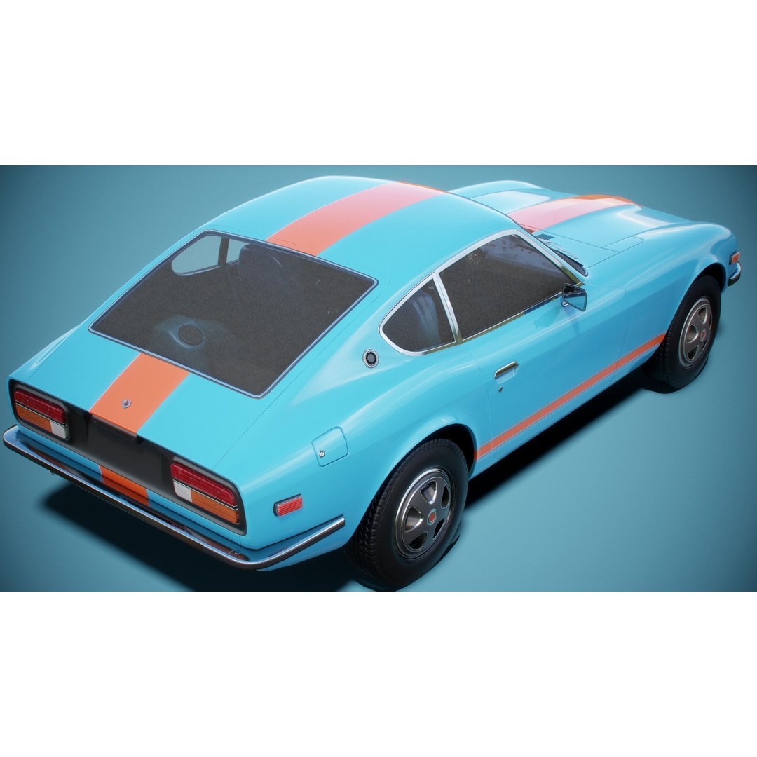 Classic Coupe Car 3D Model – Low Poly PBR Asset in 9 Color Variants - View 9