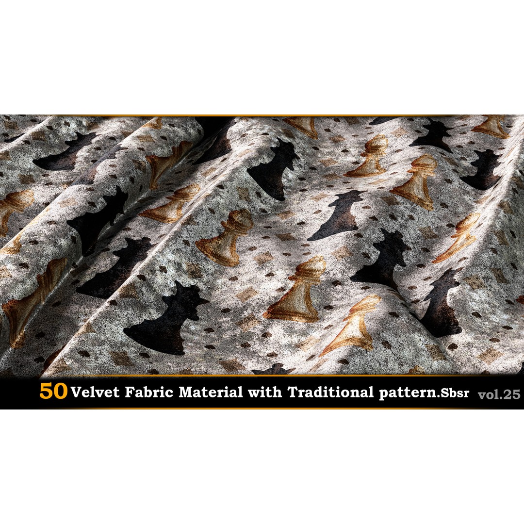 50 Velvet Fabric Materials – Traditional Pattern Textures for Fabric Design - View 14