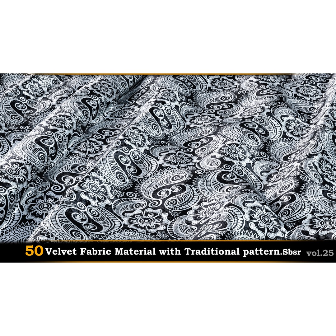 50 Velvet Fabric Materials – Traditional Pattern Textures for Fabric Design - View 21
