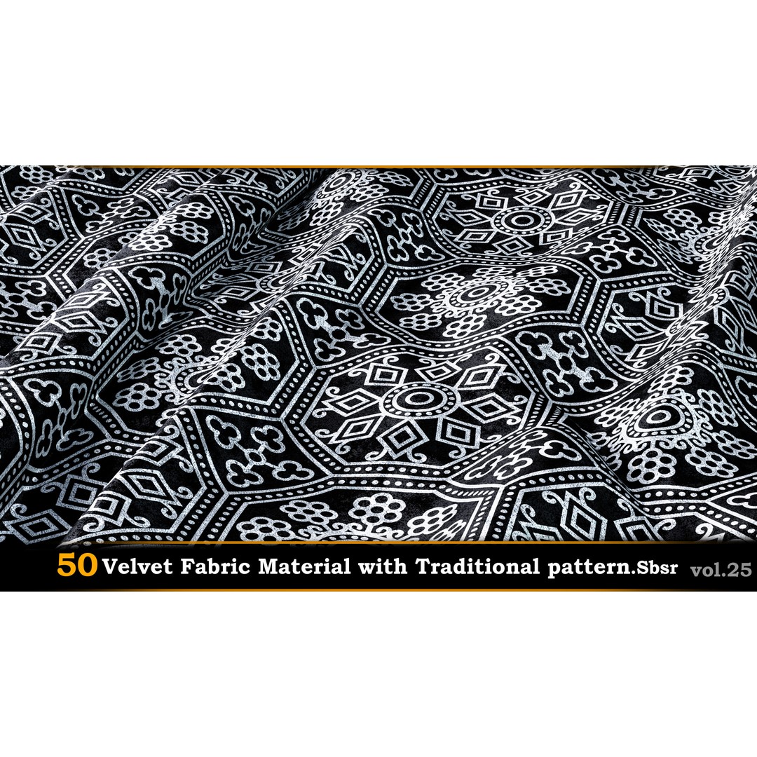 50 Velvet Fabric Materials – Traditional Pattern Textures for Fabric Design - View 22
